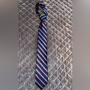 The Men’s Store at Bloomingdale’s Silk Striped Tie – Navy, Red & Silver SALE